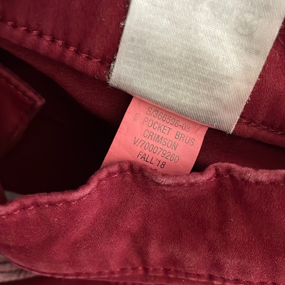 RED BANANA REPUBLIC CROPPED SKINNY PANTS - Picture 7 of 7